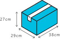 高さ27cm、幅29cm、奥行き38cm